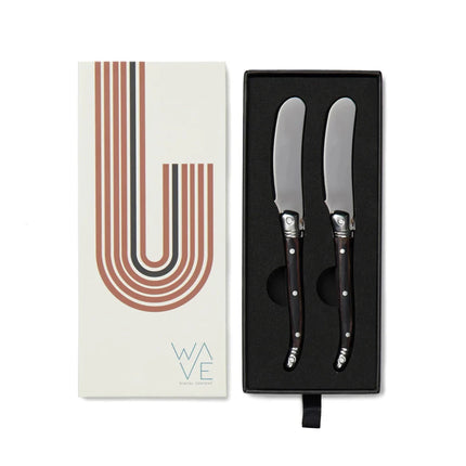 Gigaro Butter Knife Set In Stainless Steel And Pakka Wood - hospitality