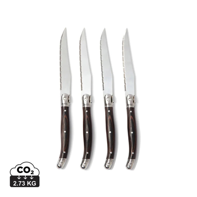 Gigaro Damascus Steel 4 Piece Knife Set By Vinga - hospitality