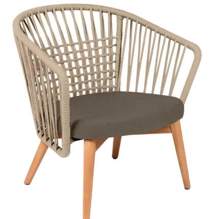 GORDES Low Armchair Teak Chair - hospitality