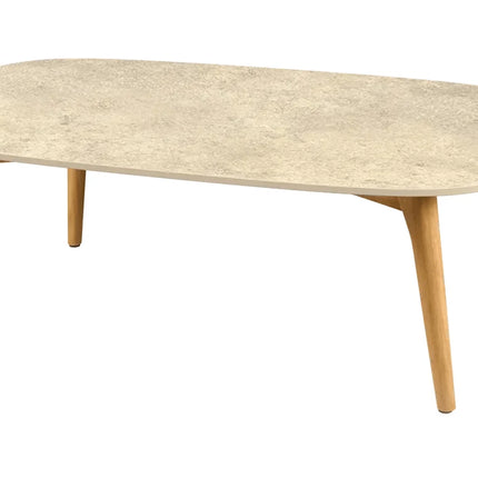 Fermob GORDES low outdoor coffee table with teak top and base