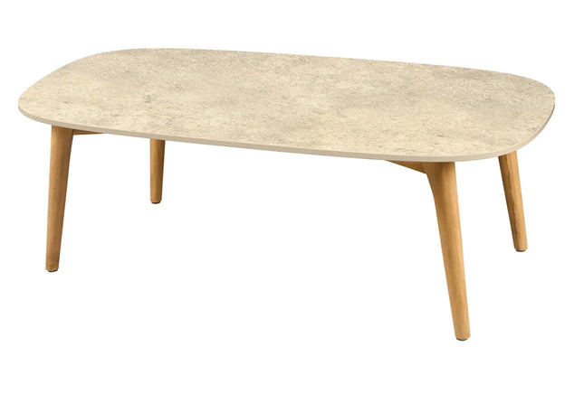 Fermob GORDES low outdoor coffee table with teak top and base