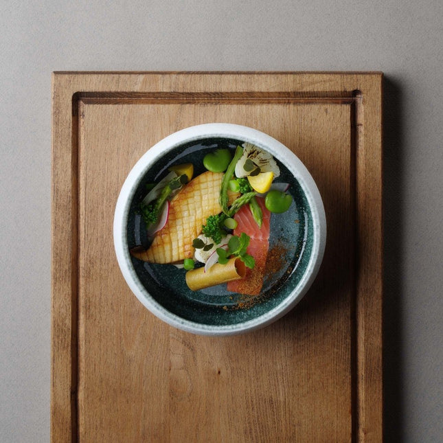 Goro Brown Blue Bowl 195mm, 1000 ml - hospitality