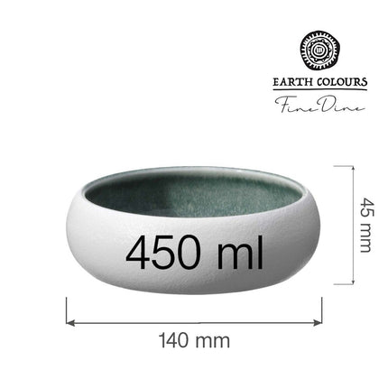 Goro White Green Bowl 140mm - hospitality