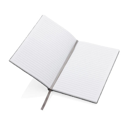GRS certified recycled felt A5 softcover notebook - hospitality