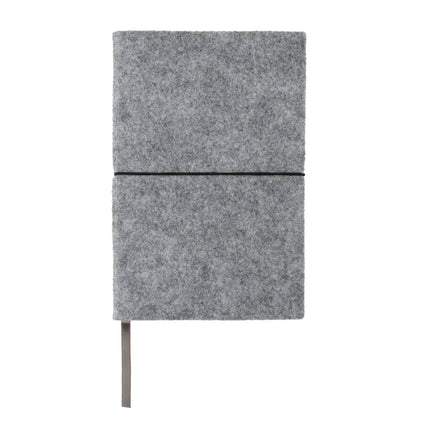 GRS certified recycled felt A5 softcover notebook - hospitality