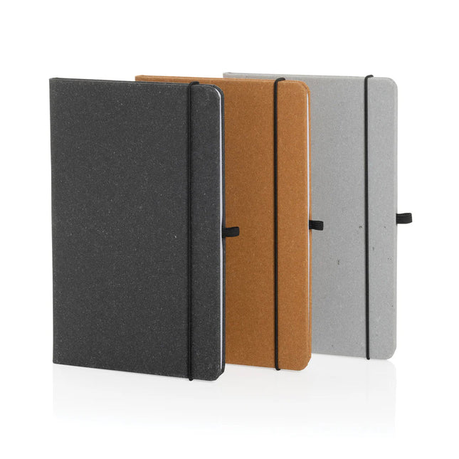 GRS Recycled leather hardcover notebook A5 - hospitality