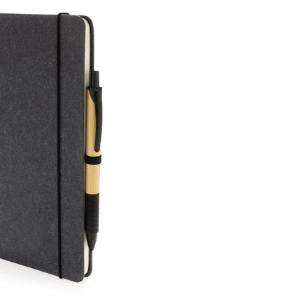 GRS Recycled leather hardcover notebook A5 - hospitality