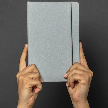 GRS Recycled leather hardcover notebook A5 - hospitality