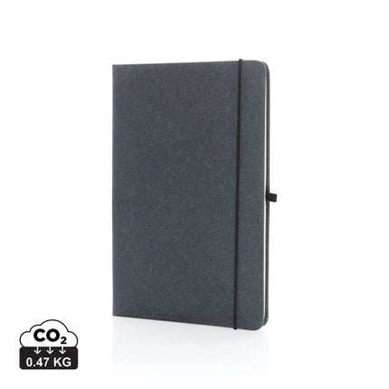 GRS Recycled leather hardcover notebook A5 - hospitality
