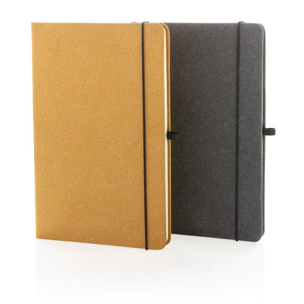 GRS Recycled leather hardcover notebook A5 - hospitality