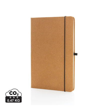 GRS Recycled leather hardcover notebook A5 - hospitality
