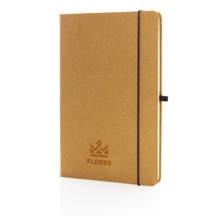 GRS Recycled leather hardcover notebook A5 - hospitality