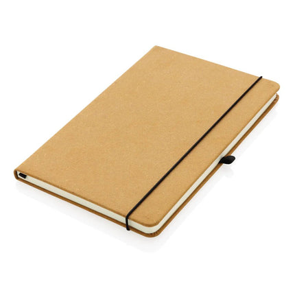GRS Recycled leather hardcover notebook A5 - hospitality