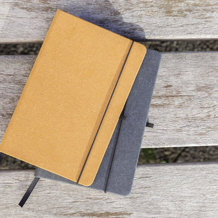 GRS Recycled leather hardcover notebook A5 - hospitality