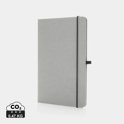 GRS Recycled leather hardcover notebook A5 - hospitality