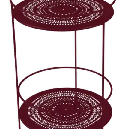 Guinguette Side Table with Perforated Double Top - hospitality