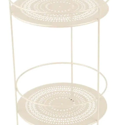 Guinguette Side Table with Perforated Double Top - hospitality
