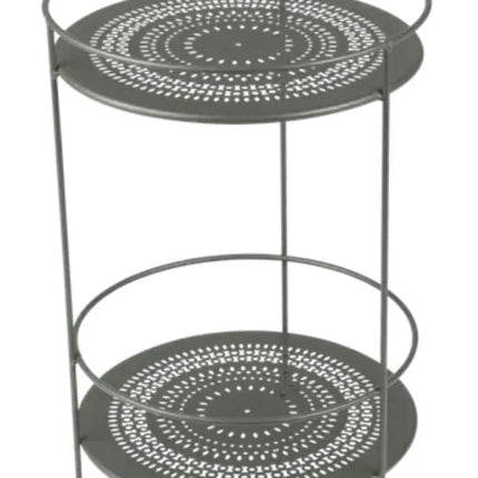 Guinguette Side Table with Perforated Double Top - hospitality