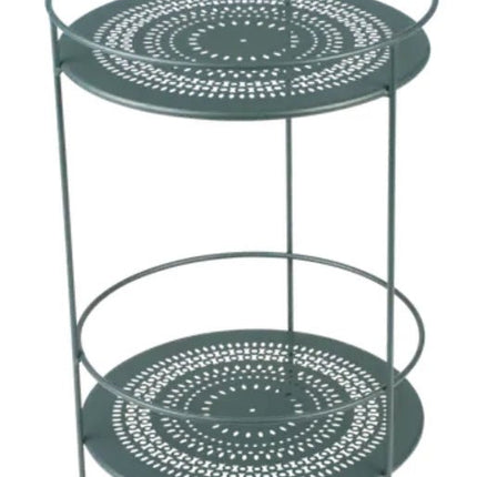 Guinguette Side Table with Perforated Double Top - hospitality