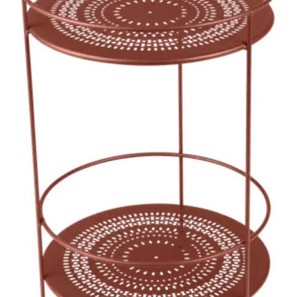 Guinguette Side Table with Perforated Double Top - hospitality