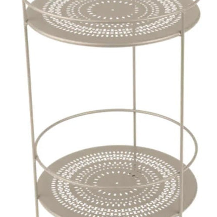 Guinguette Side Table with Perforated Double Top - hospitality