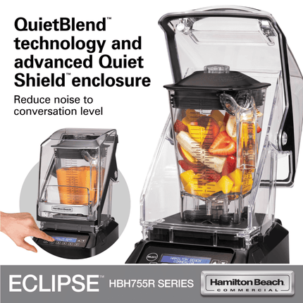 Hamilton Beach Commercial® Eclipse™ High-Performance Blender with 64oz/ 2L Wave~Action® container - HBH755R-CE Series - hospitality