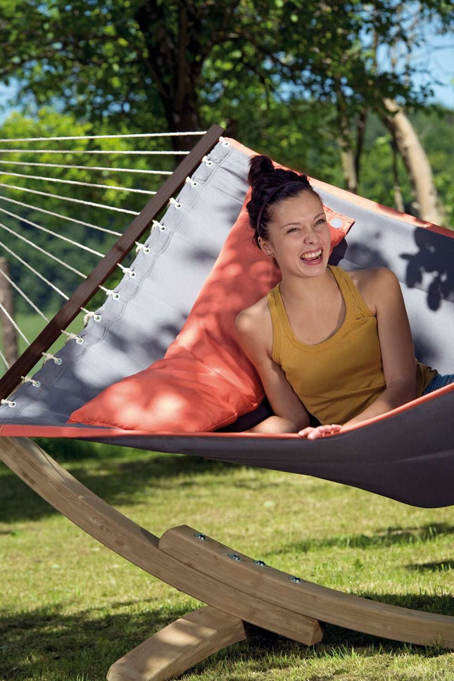 American Dream XL Hammock with Curved Apollo Wooden Stand – photo 2