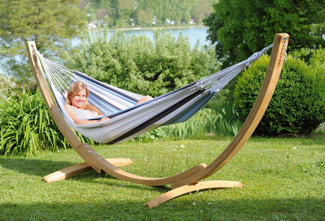 Apollo Fuego Hammock & Curved Wooden Stand Set | CWDH Ireland