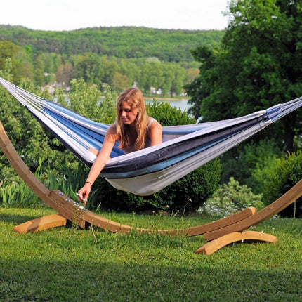Apollo Fuego Hammock & Curved Wooden Stand Set – photo 2