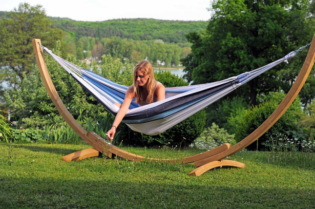 Apollo Fuego Hammock & Curved Wooden Stand Set – photo 2