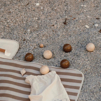Handcrafted Walnut And Brass Bocce Set From The Atelier Collection Of Timeless Craftsmanship - hospitality