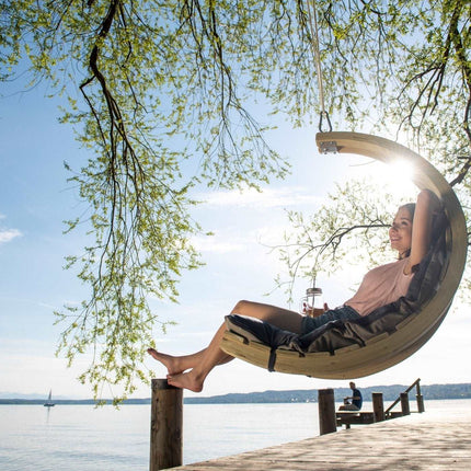 Wooden Swing Chair – Curved Hanging Seat for Terraces & Lobbies | CWDH Ireland