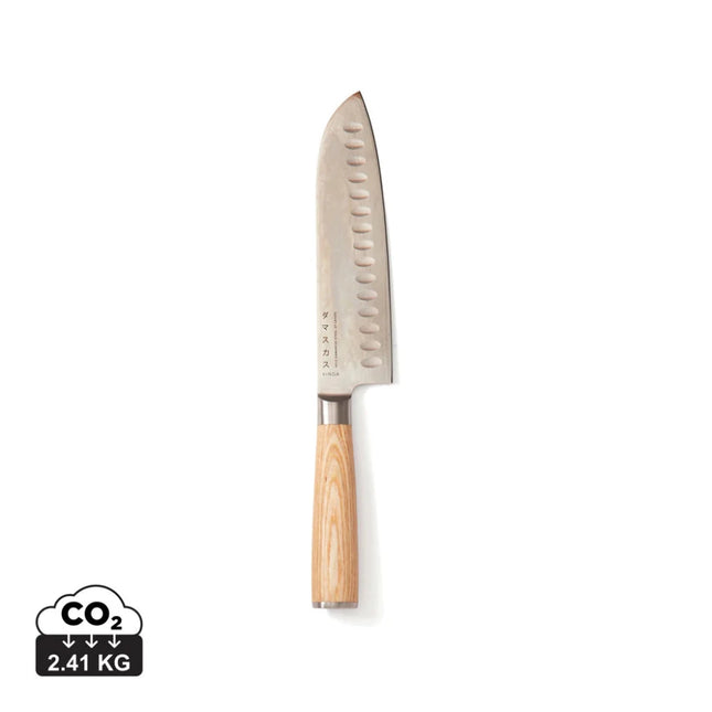 Hattasan Damascus Santoku Knife With Pakkawood Handle From The Artisan Collection - hospitality