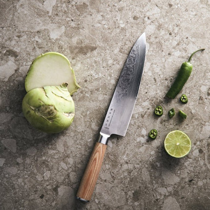 Hattasan Damascus Signature Chef Knife With Pakkawood - hospitality