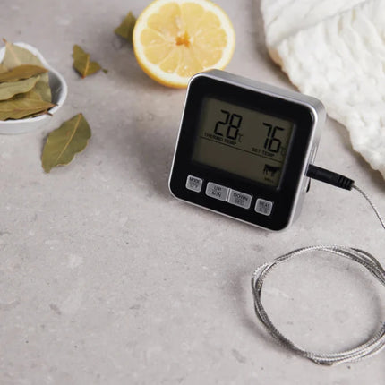 Hays Collection Thermometer In Hand Polished Steel - hospitality