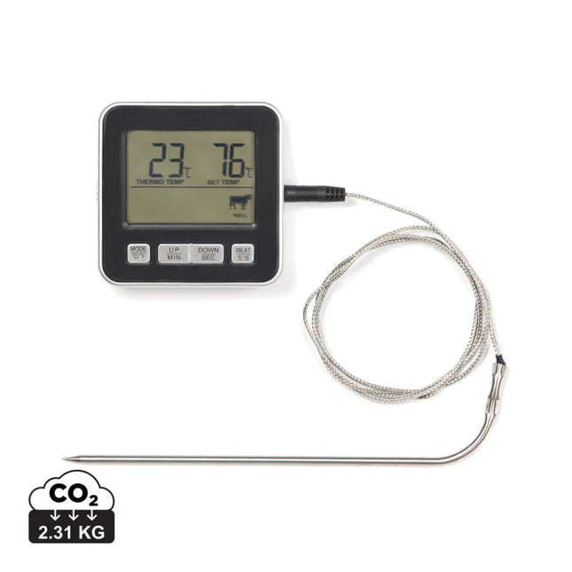 Hays Collection Thermometer In Hand Polished Steel - hospitality