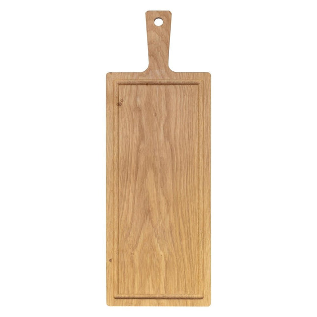 High Quality Solid Oak Serving Board With Handle 48 By 17 Cm Pack Of 25 Ideal For Cheese And Snacks - hospitality