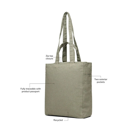 Hil AWARE Collection Recycled Canvas Zip Tote - hospitality