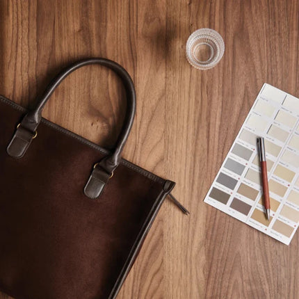 Hunto Atelier Luxe Computer Brief In PU With Brass Accents - hospitality