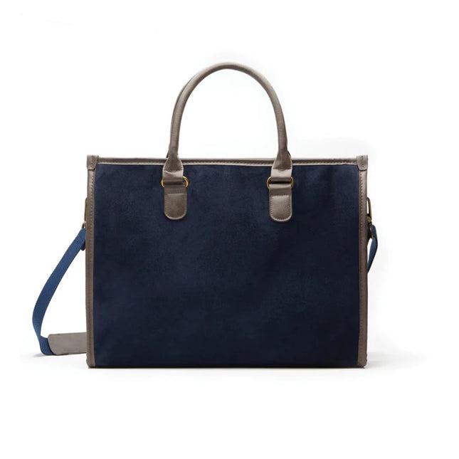 Hunto Atelier Luxe Computer Brief In PU With Brass Accents - hospitality