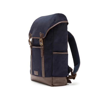 Hunto Collection Faux Suede Backpack With Brass Details - hospitality