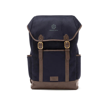 Hunto Collection Faux Suede Backpack With Brass Details - hospitality