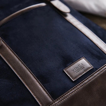 Hunto Collection Faux Suede Backpack With Brass Details - hospitality