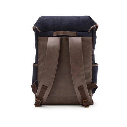 Hunto Collection Faux Suede Backpack With Brass Details - hospitality