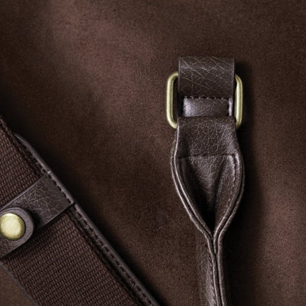 Hunto Collection Suede Weekend Bag With Brass Accents - hospitality