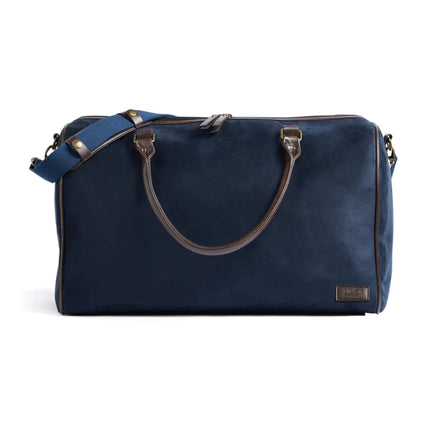 Hunto Collection Suede Weekend Bag With Brass Accents - hospitality