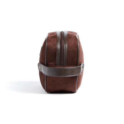Hunto Heritage Suede Washbag With PU Leather Accents - hospitality