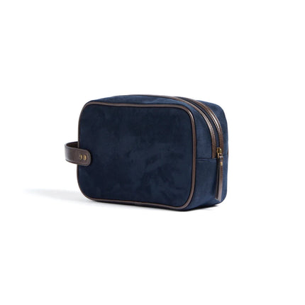 Hunto Heritage Suede Washbag With PU Leather Accents - hospitality