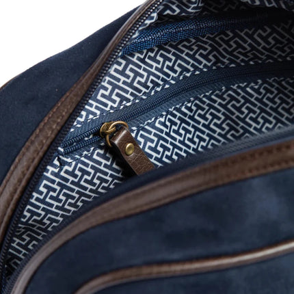 Hunto Heritage Suede Washbag With PU Leather Accents - hospitality