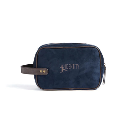 Hunto Heritage Suede Washbag With PU Leather Accents - hospitality